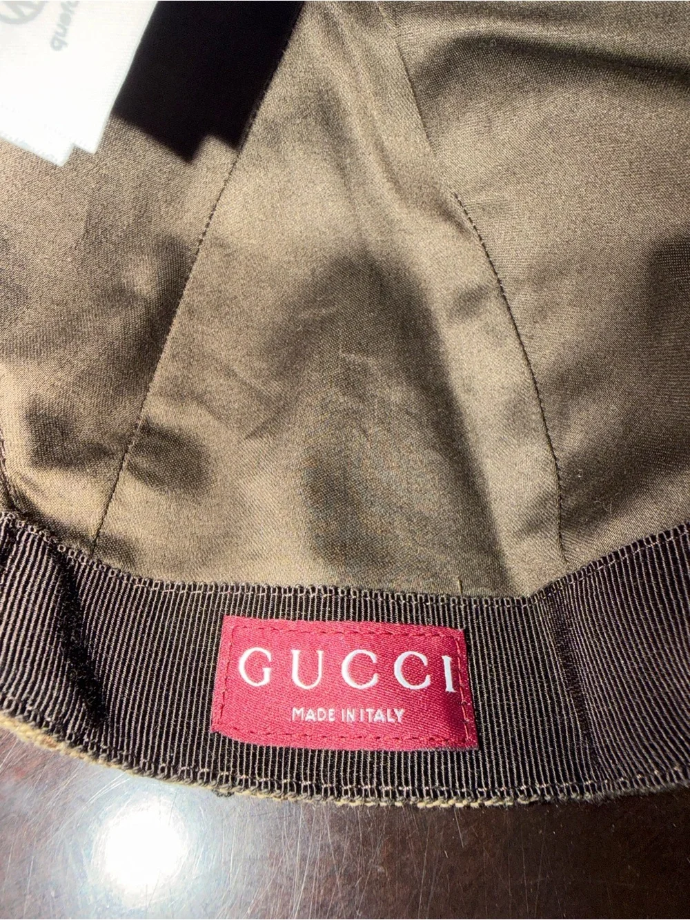 New Authentic Gucci GG Supreme Logo Baseball Hat Tan Pink Size L